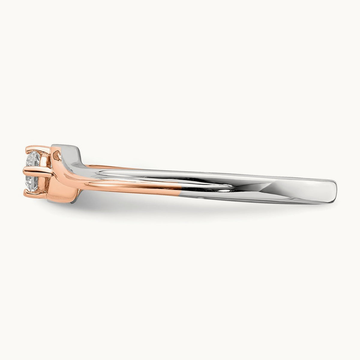 And Rose Plating Gold First Promise Promise Ring, 0.10 ct tw