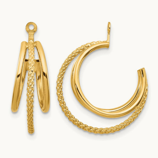 Polished & Twisted Triple Hoop Earring Jackets