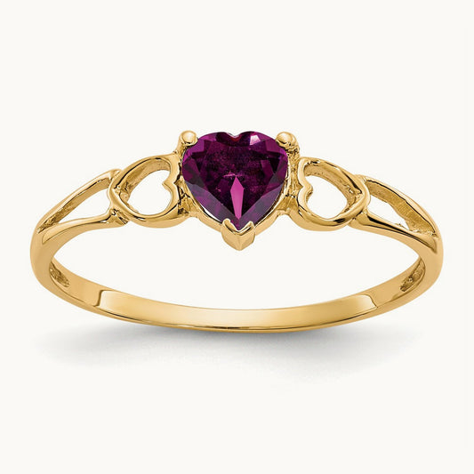 Rhodolite Garnet Birthstone Ring, 14K