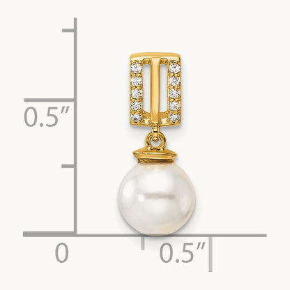 Polished Diamond and Pearl Chain Slide — photo set