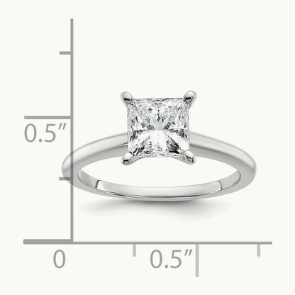 Princess 8X Ring, 1.50 ct tw Lab-Grown Diamond — 14K White Gold