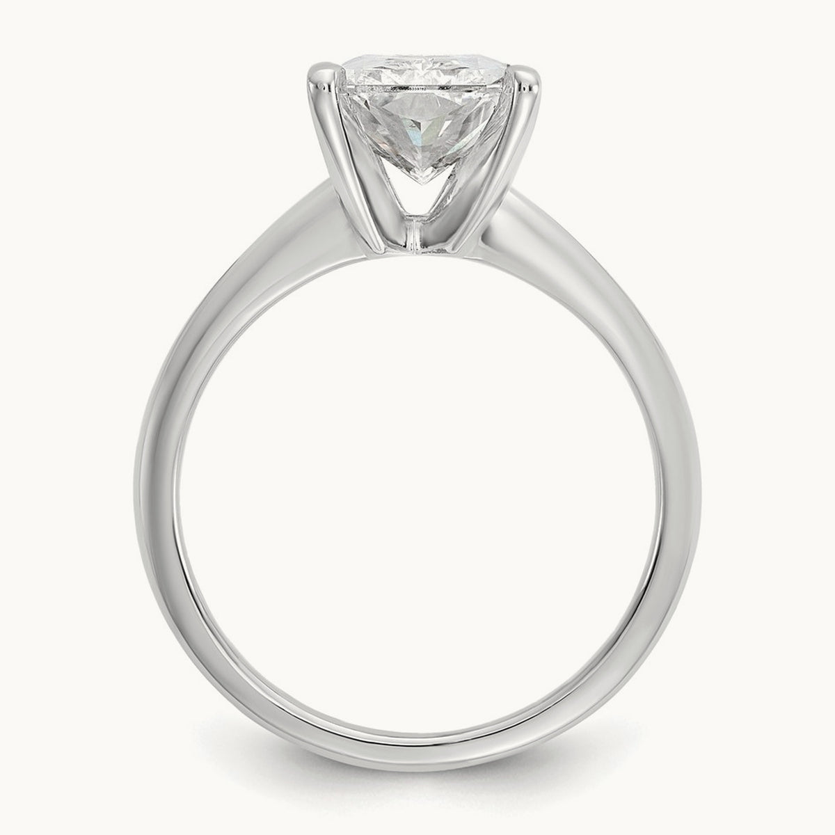 Radiant Solitaire Engagement Ring, 0.50-5.00 ct tw Lab-Grown Diamond — 3 ct, 14K White Gold