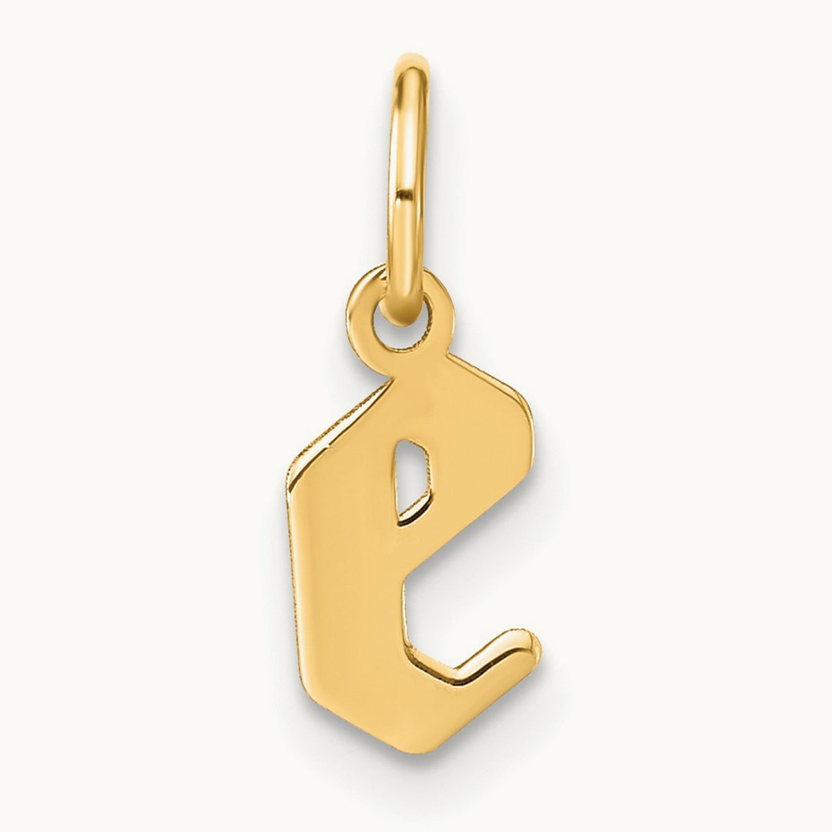 Lowercase Initial Pendant, 14K Yellow Gold