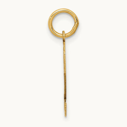 Small Satin Number 2 Charm — 14K Yellow Gold