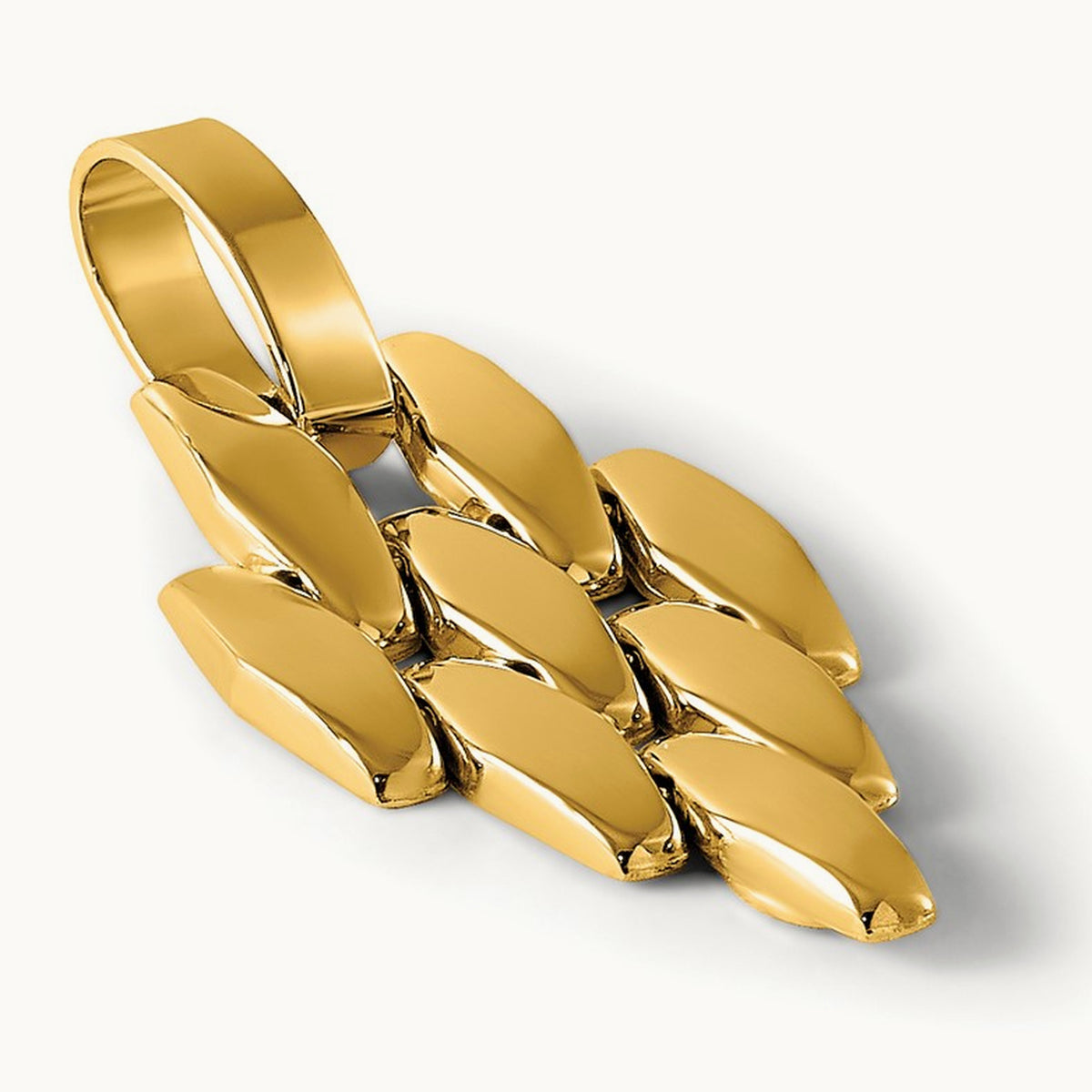 Polished Fancy Link Dangle Pendant, 14K