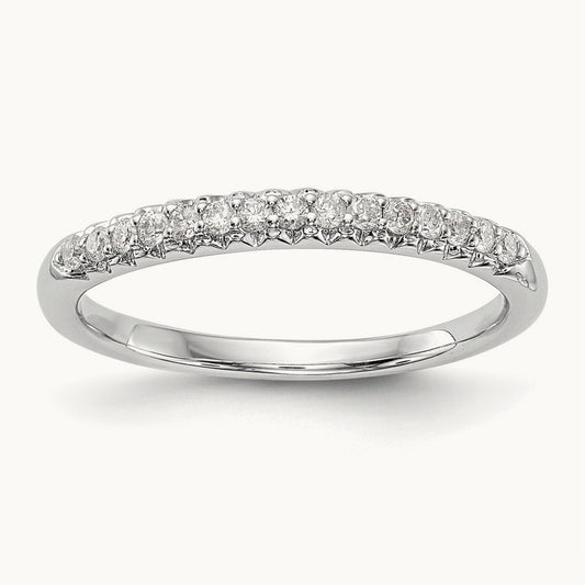 Diamond Wedding Band, 14K White Gold