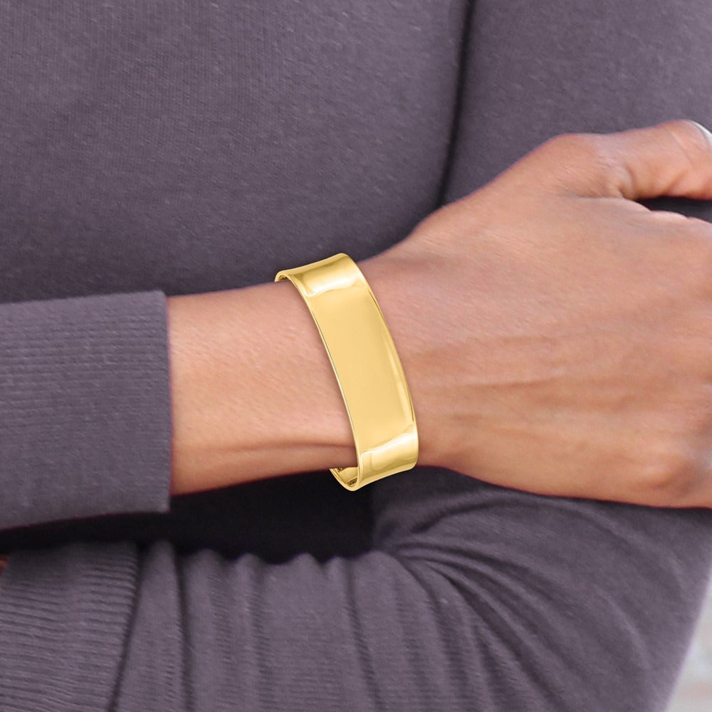 Polished Cuff Bangle — 14K Yellow Gold, 18.5mm