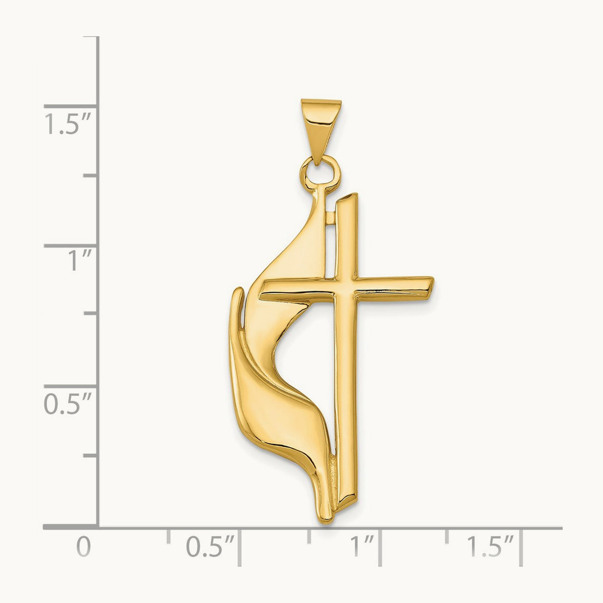Polished Cross w/Drape Pendant — photo set
