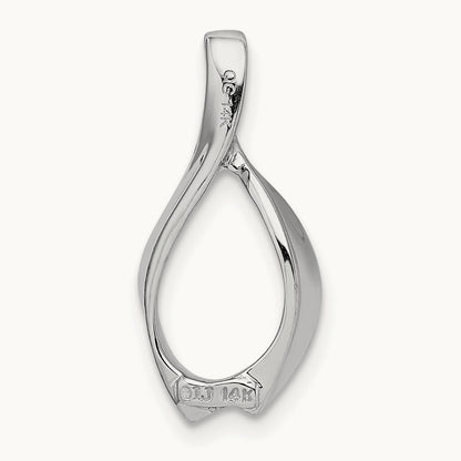 Fits up to Omega/ 4mm Reversible Omega Slide, 2mm, 14K White Gold