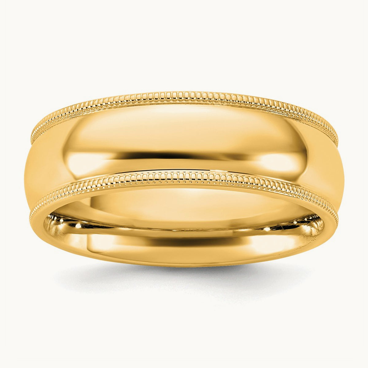 Milgrain Comfort Fit Band — 14K Yellow Gold, 6.5mm