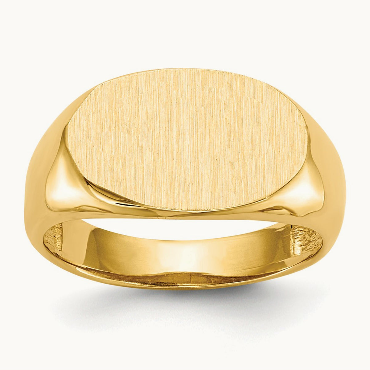 15.0x9. Open Back Signet Ring, 0mm, 14K
