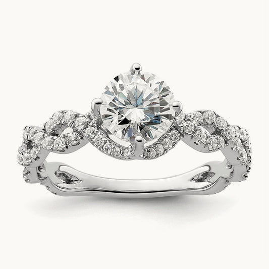 Semi-Mount Engagement Ring, 0.50 ct tw Lab-Grown Diamond