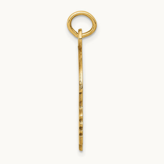 Solid Polished Boys Head Charm, 14K