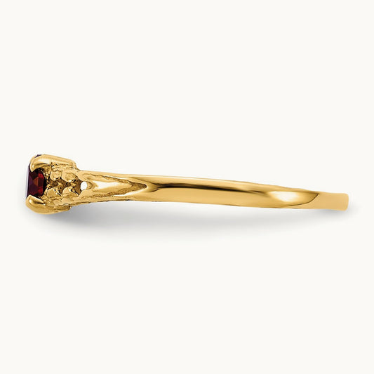 Madi K Garnet Birthstone Baby Ring, 3mm, 14K
