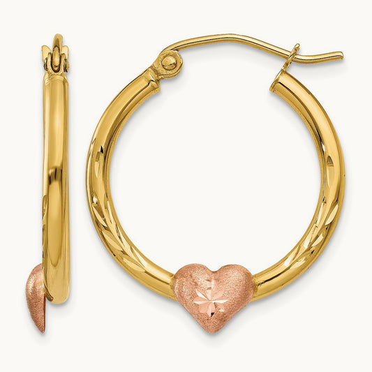 & Heart Hoop Earrings — photo set