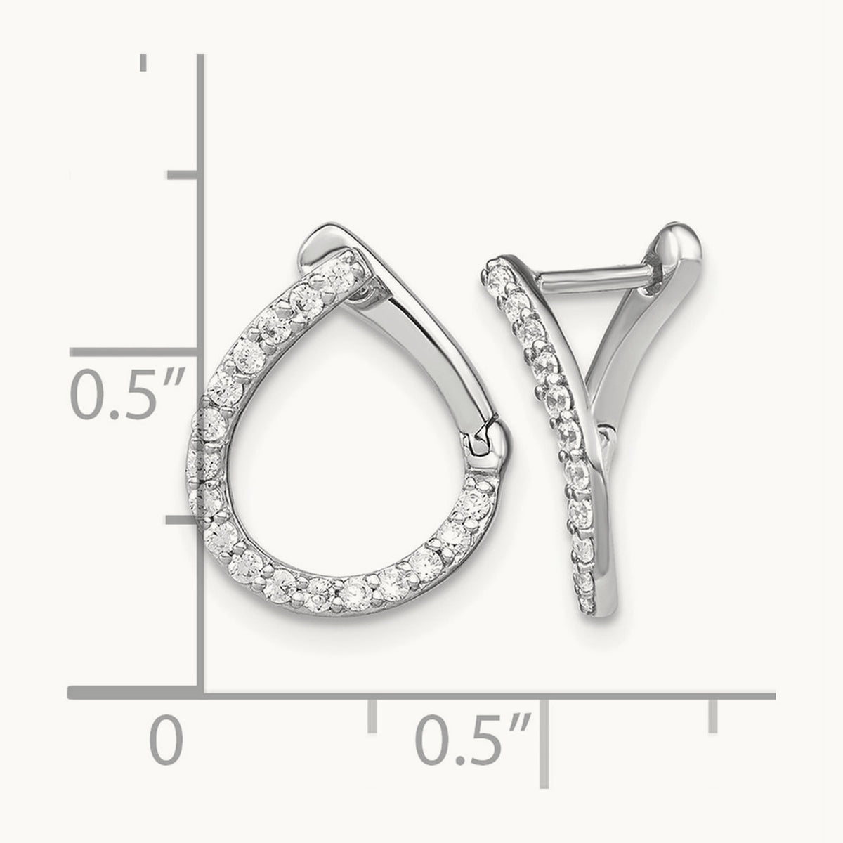 Hinged Hoop Earrings, 0.25-0.75 ct tw Lab-Grown Diamond