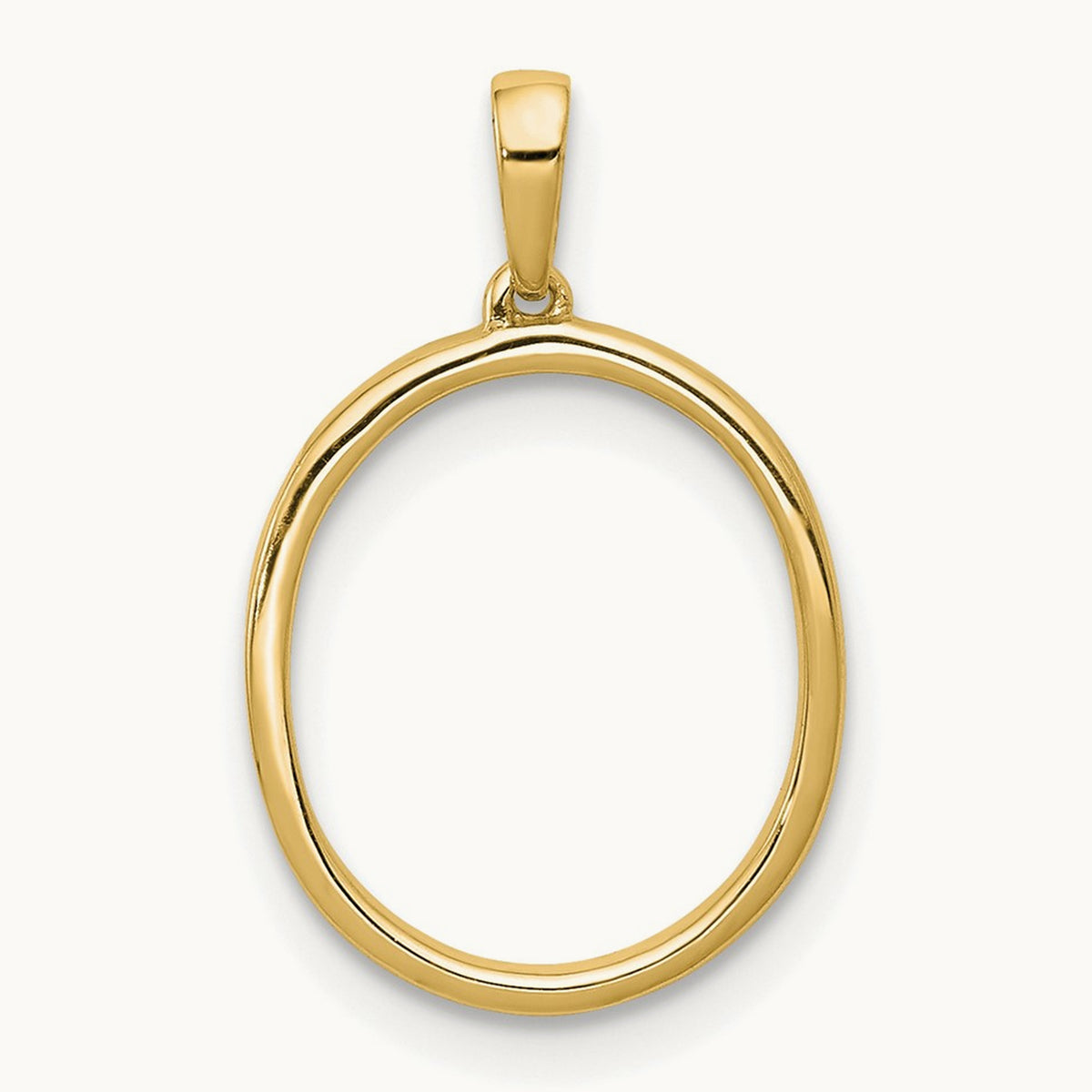 Diamond Letter O Initial Pendant, 14K