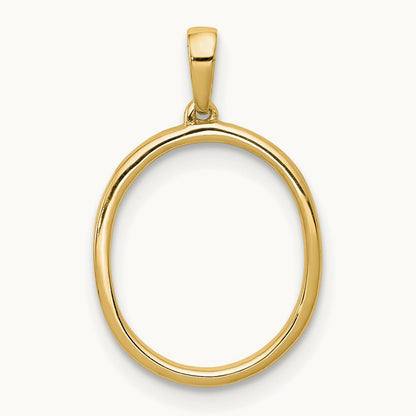 Diamond Letter O Initial Pendant, 14K