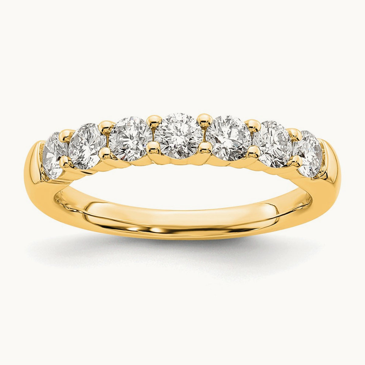 7-Stone Diamond Band — 14K Yellow Gold, 7