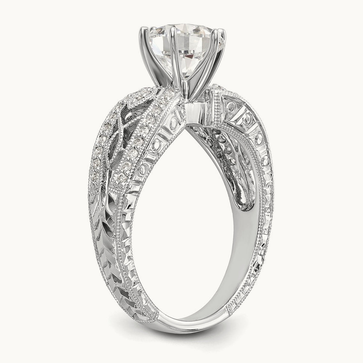 Peg Set Semi-Mount Engagement Ring, 0.20 ct tw