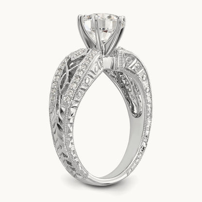 Peg Set Semi-Mount Engagement Ring, 0.20 ct tw