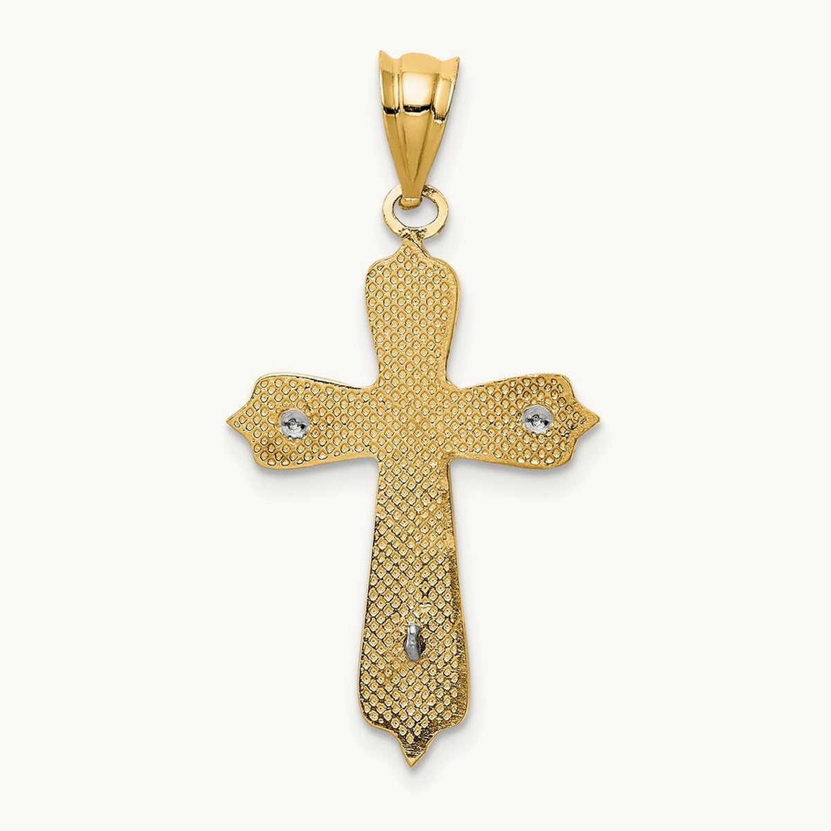 Crucifix Pendant, 14K Two-tone