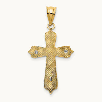 Crucifix Pendant, 14K Two-tone
