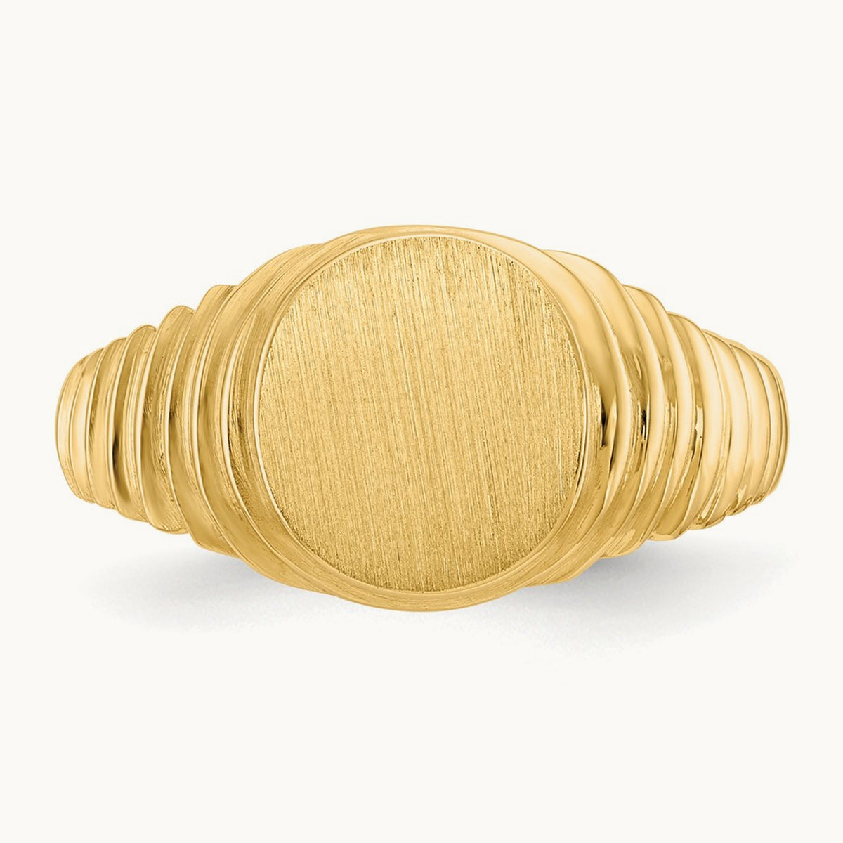 Open Back Mens Signet Ring — photo set