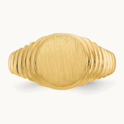 Open Back Mens Signet Ring — photo set