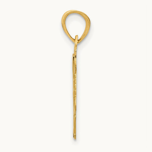 #1 Soccer Ball With Cleats Pendant, 14K
