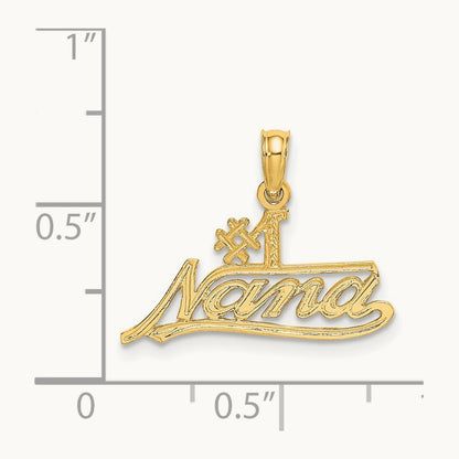 #1 NANA Script Charm, 14K