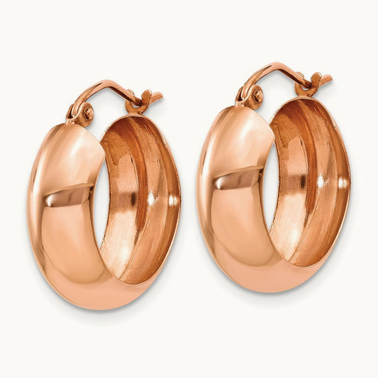 Hoop Earrings, 14K Rose Gold