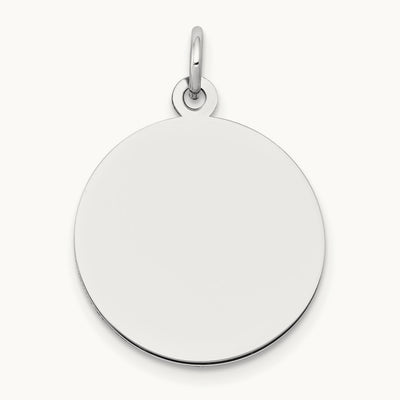 Plain .035 Gauge Round Engravable Disc Charm — 25mm
