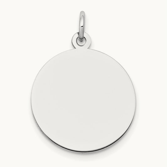 Plain .035 Gauge Round Engravable Disc Charm — 25mm