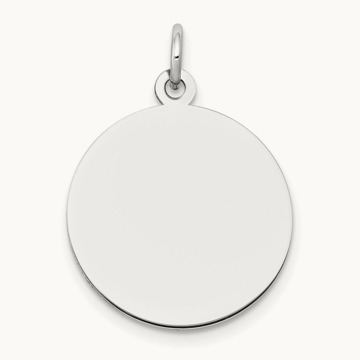 Plain .018 Gauge Round Engravable Disc Charm — 25mm