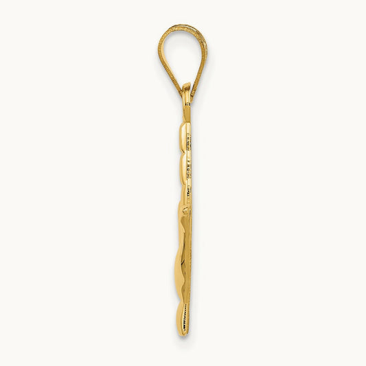 Polished I Love You Hand/Sign Language Charm, 14K