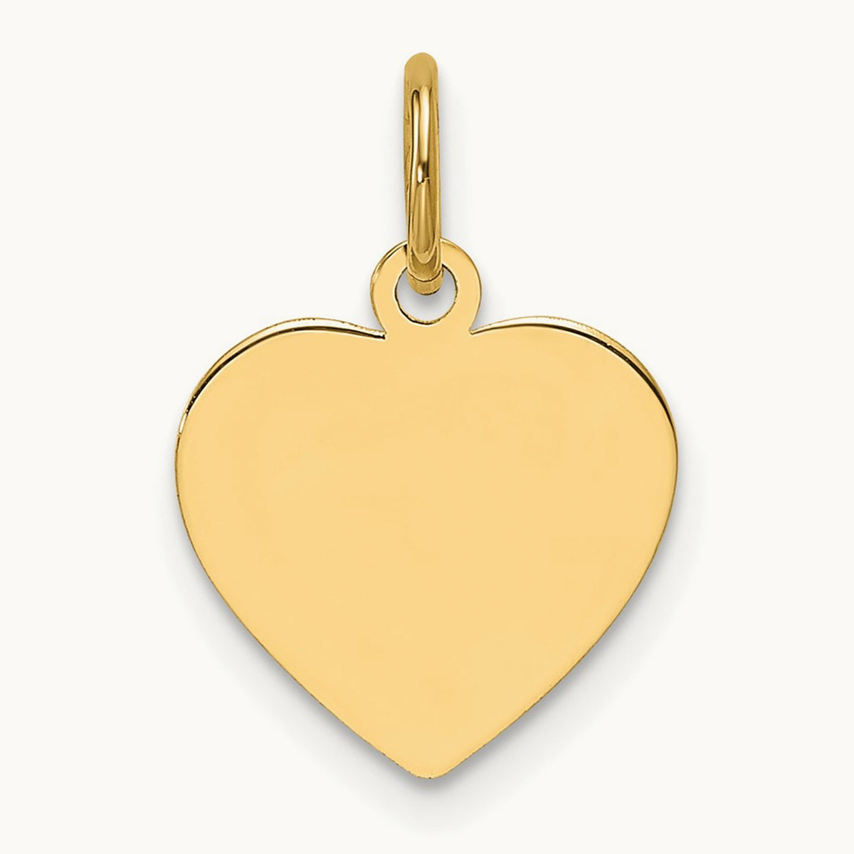Plain .018 Gauge Engravable Heart Disc Charm — 18.3mm