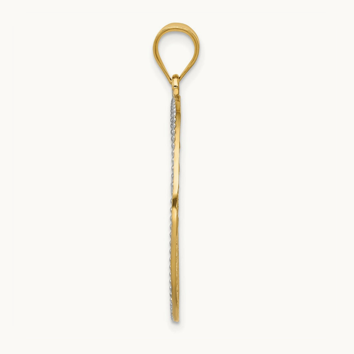 w/Rhodium Filigree Tree of Life Pendant, 14K
