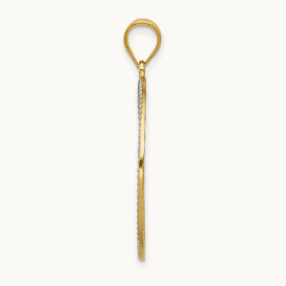 w/Rhodium Filigree Tree of Life Pendant, 14K