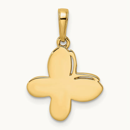 and Diamond-cut Fancy Butterfly Pendant — photo set