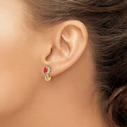 Diamond and Ruby Earrings — photo set