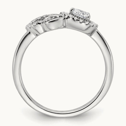 Polished Diamond Infinity Ring, 14K White Gold