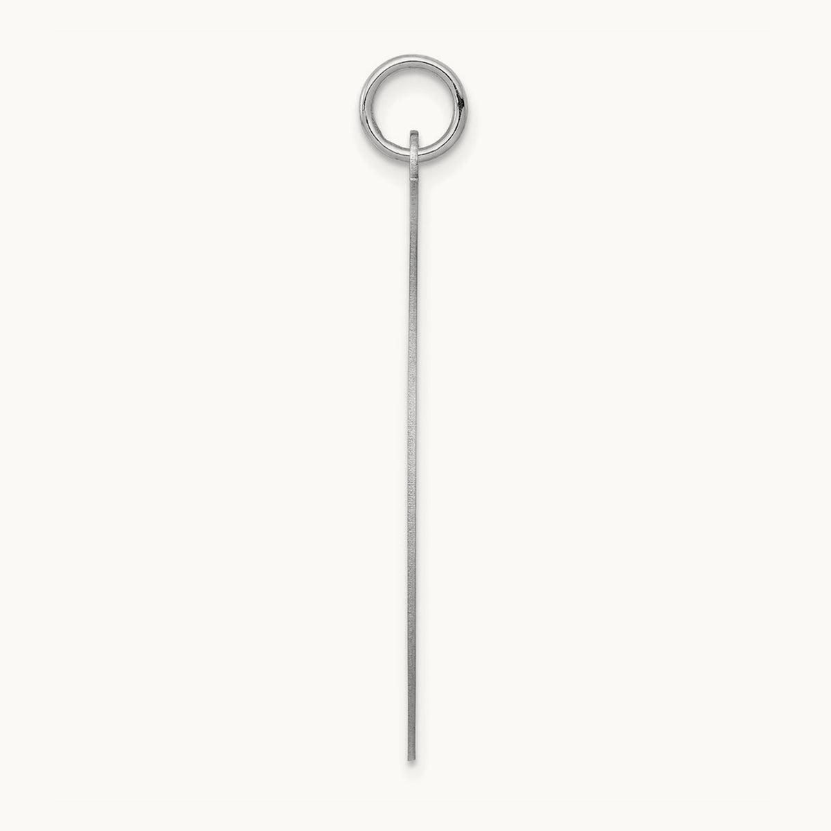 Round Disc Charm, 14K White Gold