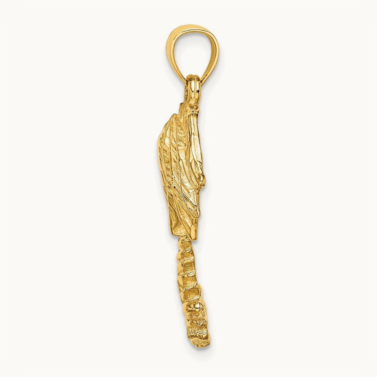 2-D Textured Single Palm Tree Charm — 26.8mm