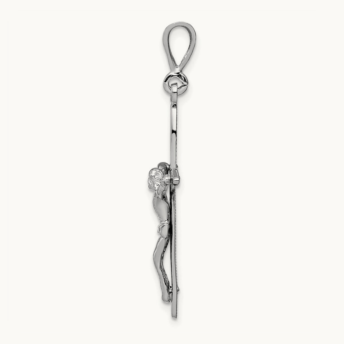 Passion Crucifix Pendant — 14K White Gold