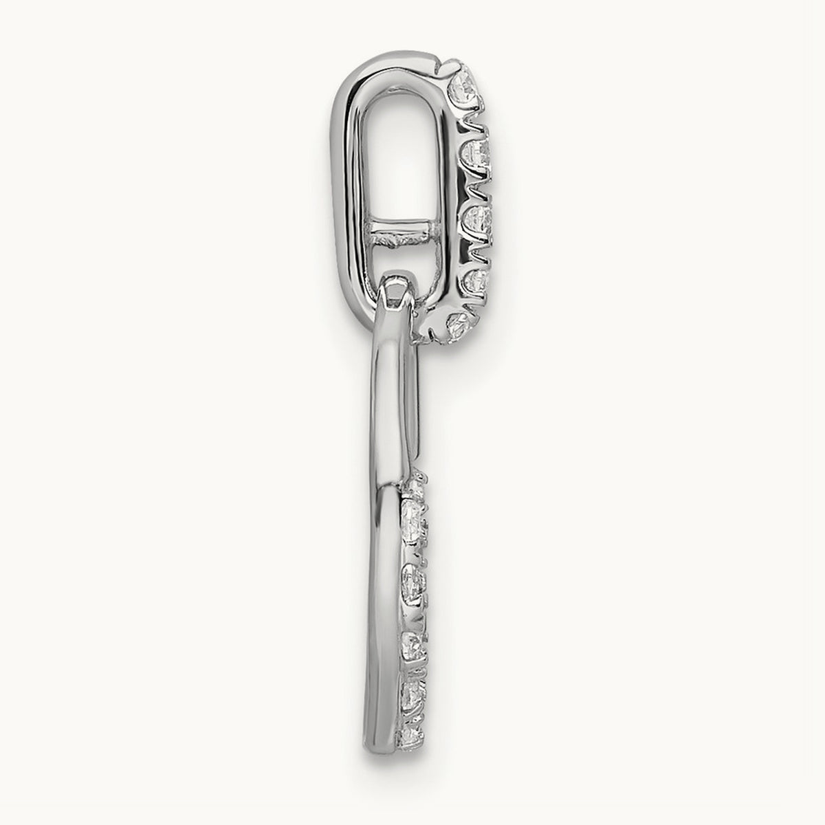 Circle Diamond Pendant — 14K White Gold
