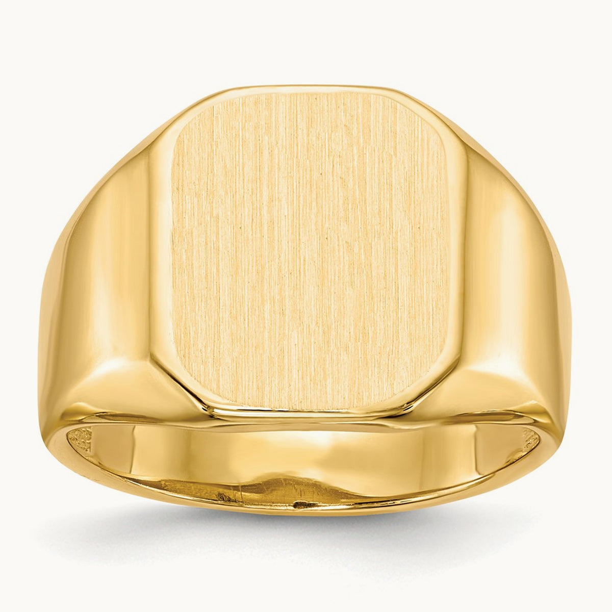 Open Back Mens Signet Ring — photo set