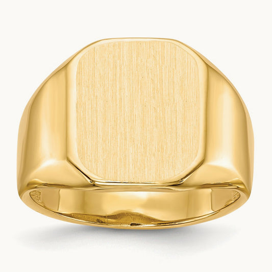 Open Back Mens Signet Ring — photo set