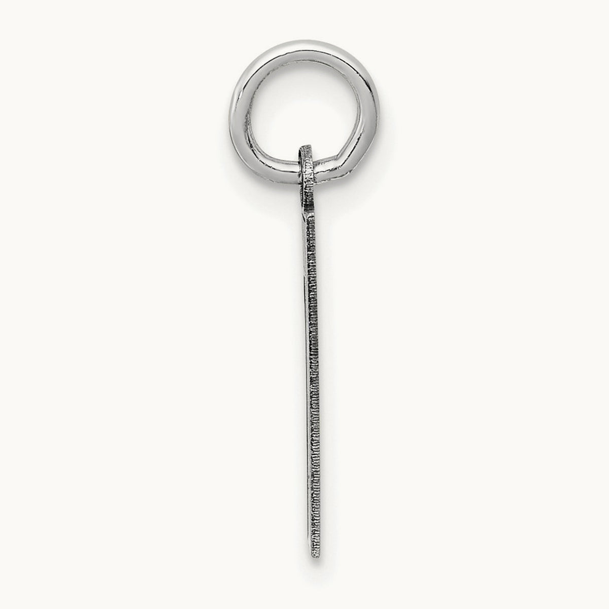 Small Satin Number 1 Charm — 14K White Gold