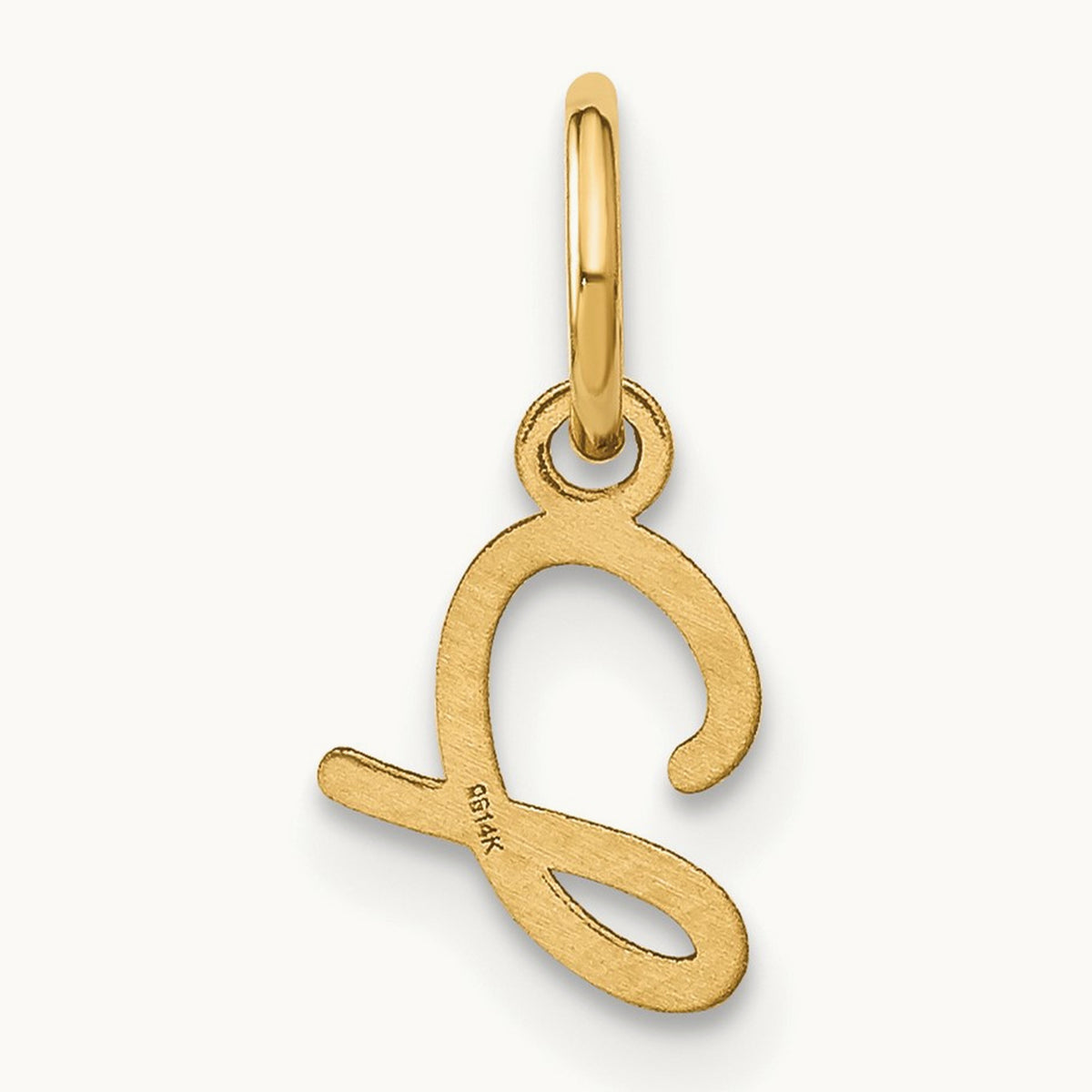 Upper case Initial Charm — 14K Yellow Gold, J